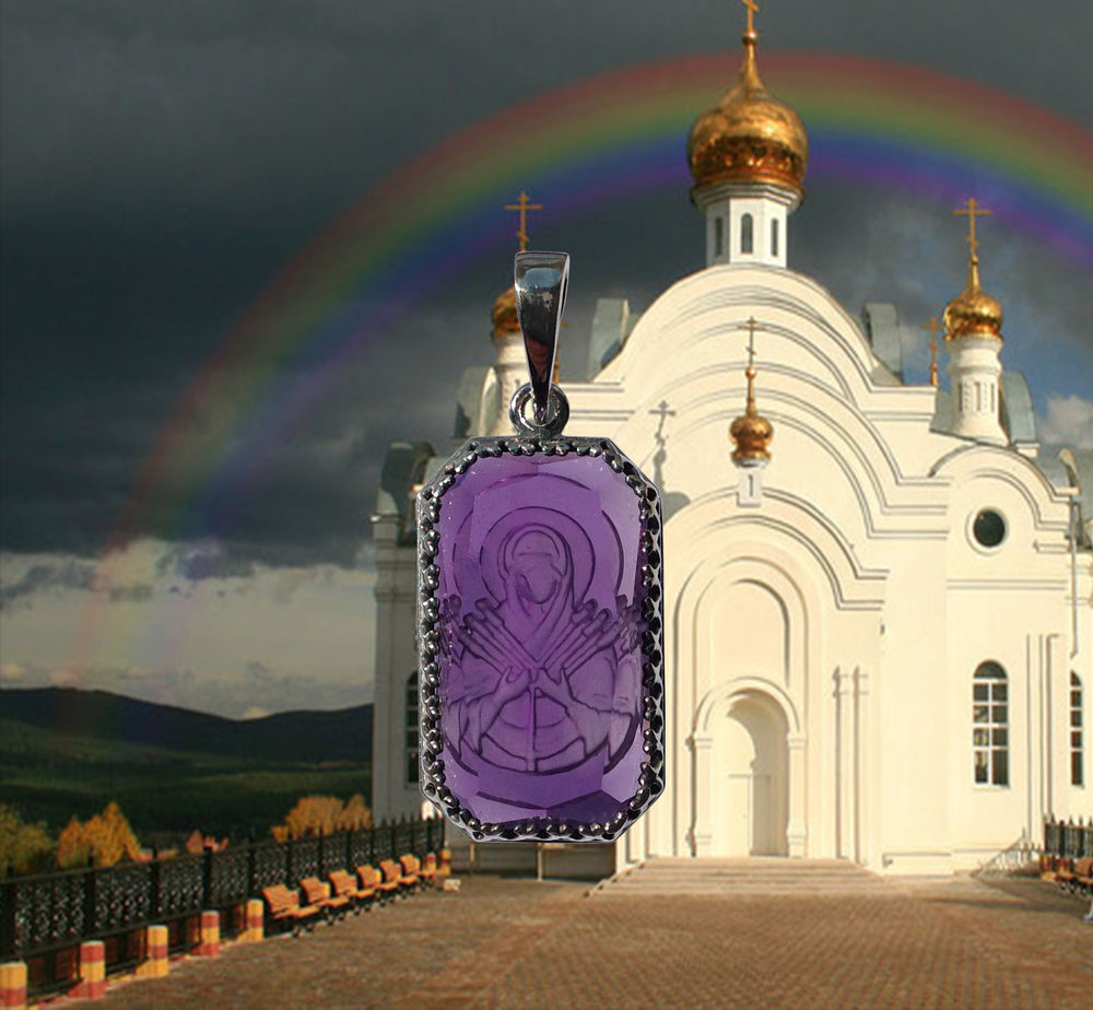 богородица, серебряная подвеска богородица, серебряная подвеска