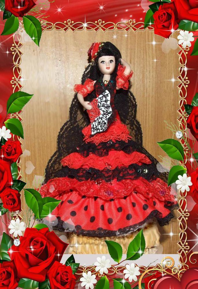 Испанка, танцующая фламенко, особенности испанского костюма, фото № 8