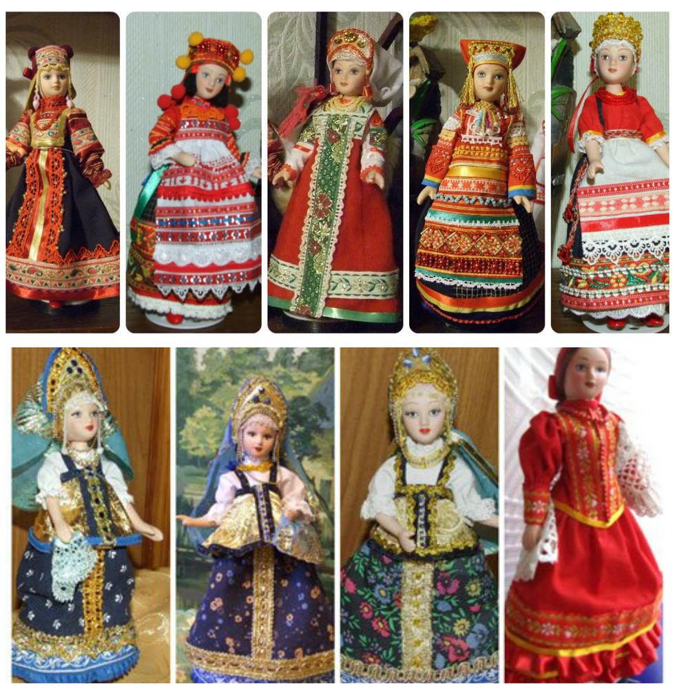 Куклы в русских костюмах