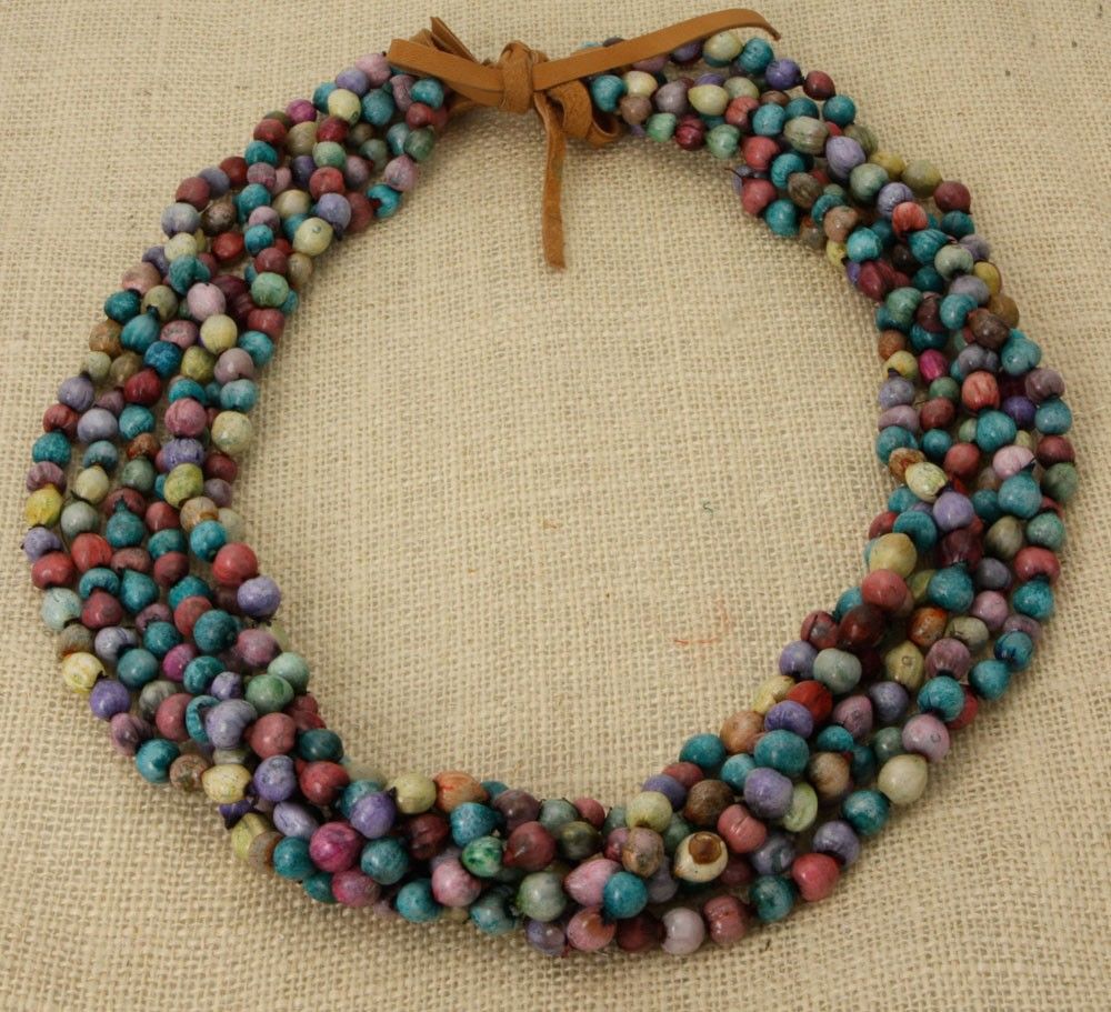 Love Beads with Dark Green Jasper & blue agate Necklace... — NP/ME STYLE