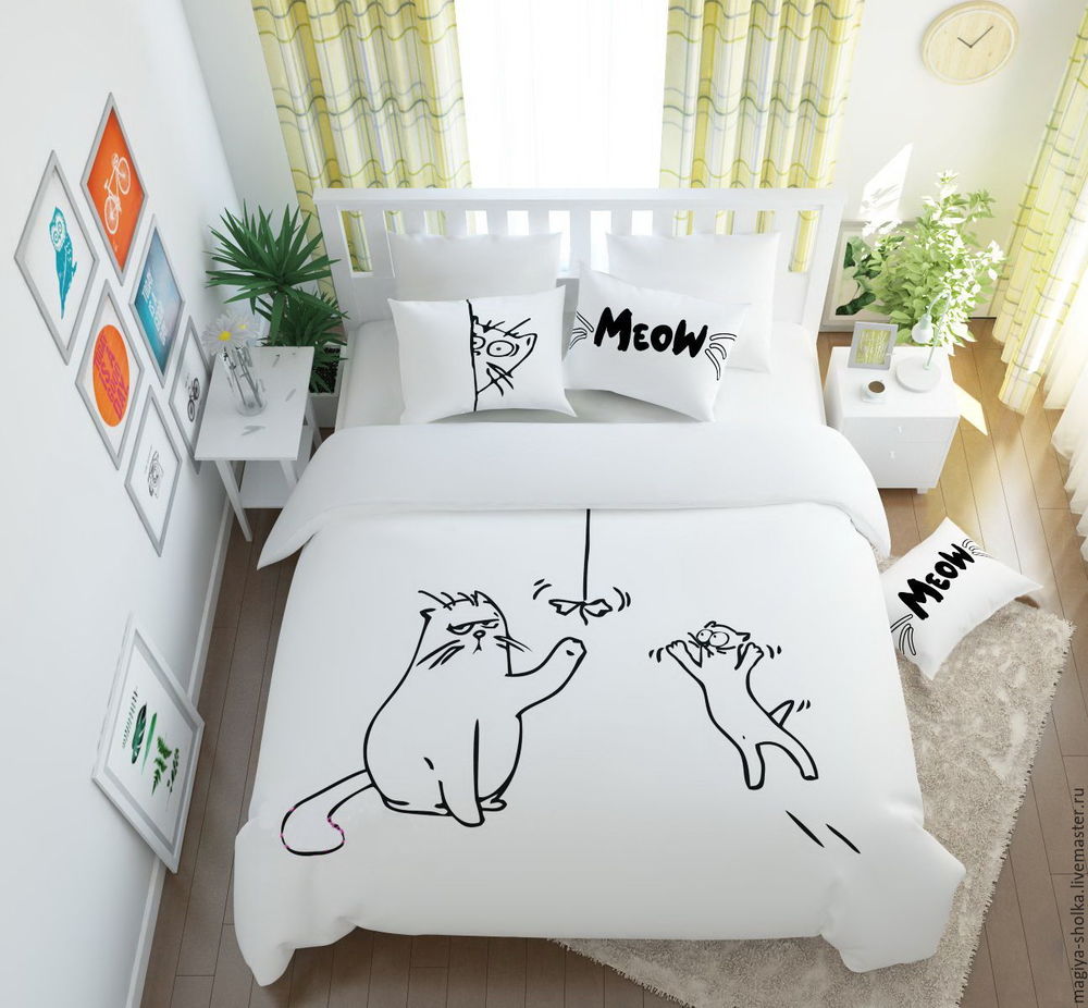 Комплект постельного белья с котами