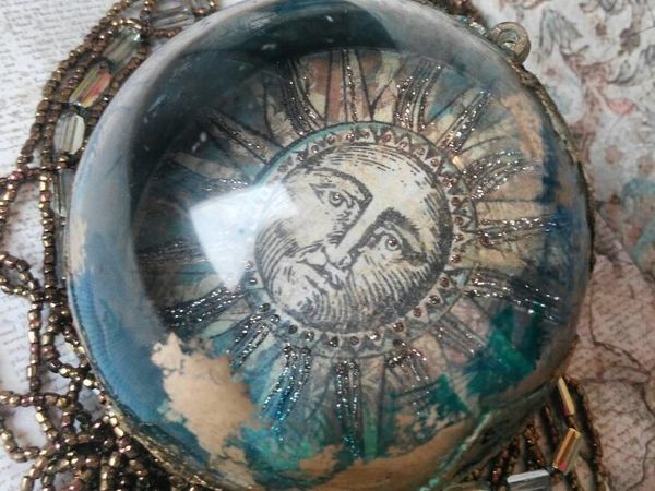 Новогодний шар Алхимия. Декупаж и золочение.НОВИНКА! | Ярмарка Мастеров - ручная работа, handmade