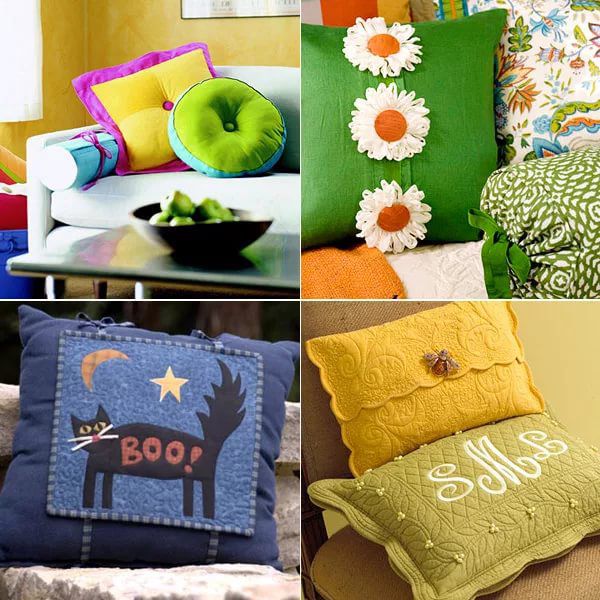 Топ 20 потрясающих идей декоративных подушек своими руками