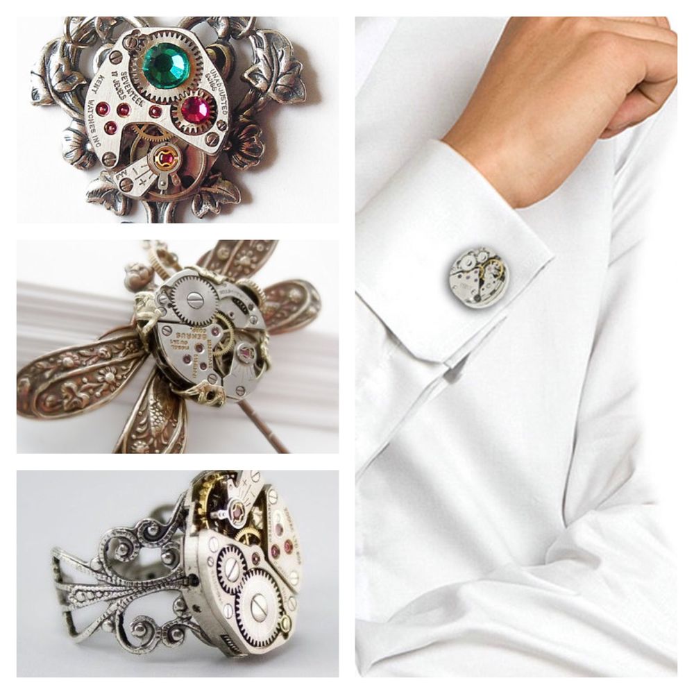 Изящные шестеренки как и с чем носить украшения в стиле steampunk, фото № 11