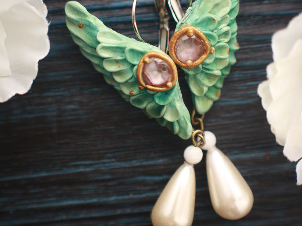 Новинка!!!! Wings. Серьги из полимерной глины | Ярмарка Мастеров - ручная работа, handmade