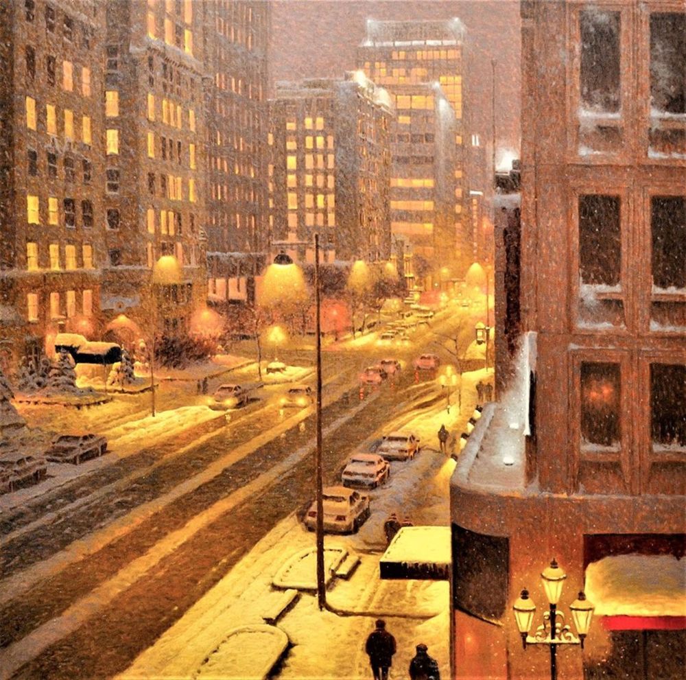 Уютные снежные картины художника Richard Savoie | Журнал Ярмарки Мастеров