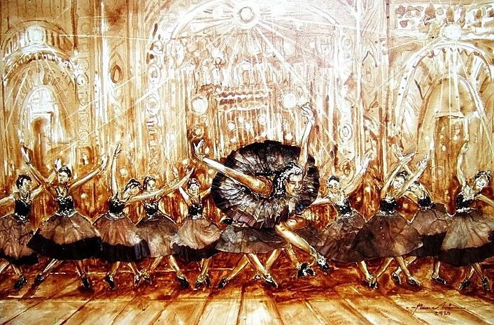 кофе, кофейная картина, тайланд кофе, кофейная картина, тайланд
