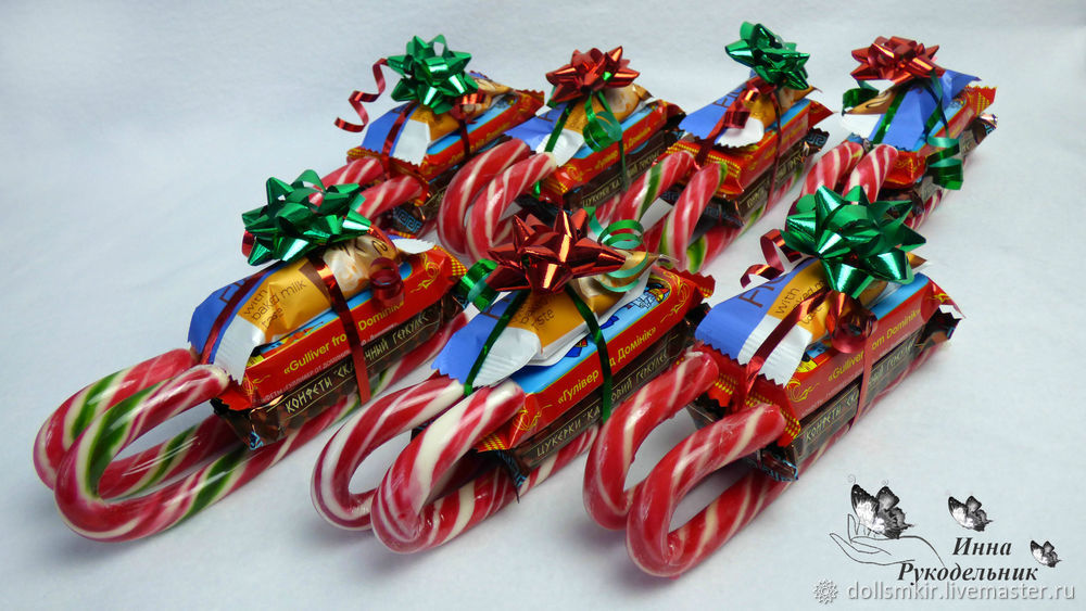 DIY | Новый год * New year | Новогодний подарок | Санки с Дедом Морозом из конфет