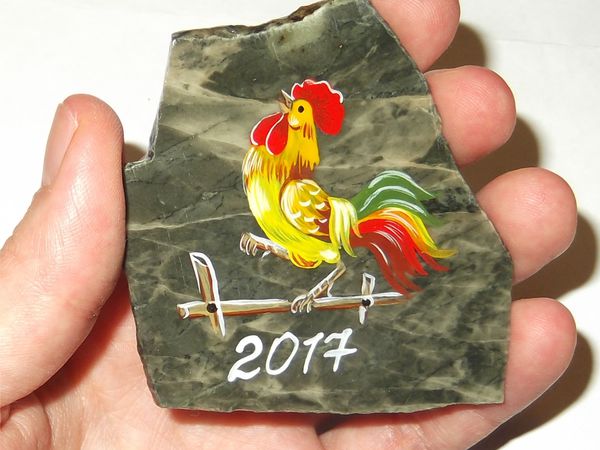 Новогодняя Акция! Петя- Петушок! Скидки до 50 % На магниты из яшмы с ручной росписью | Ярмарка Мастеров - ручная работа, handmade