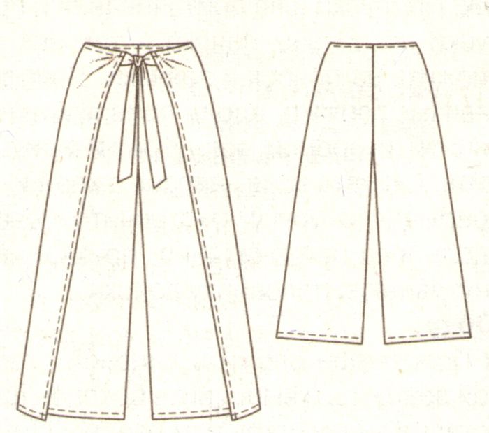 Как построить выкройку женских брюк на резинке без бокового шва