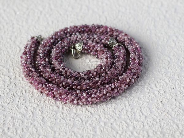 Как связать пышный жгут из бисера | Ярмарка Мастеров - ручная работа, handmade