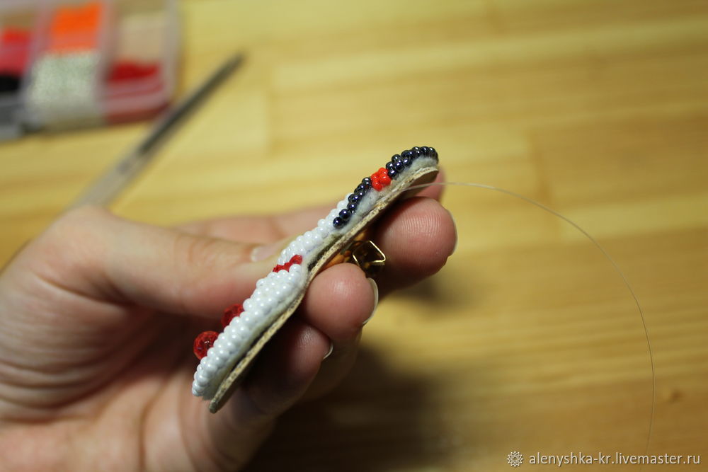 Мастерим брошь «Снеговик», фото № 21