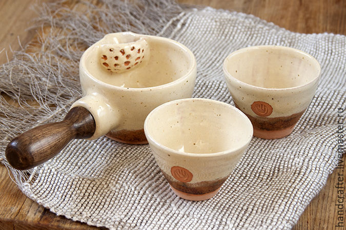 Чайная пара с ложечкой, набор для декора полимерной глиной 