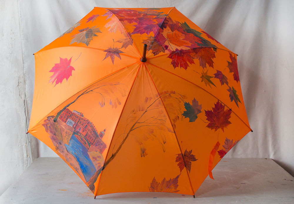 Зонт из листьев