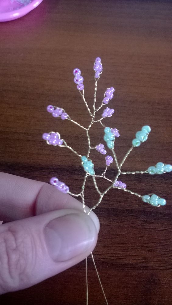 Создаем из бисера весеннее деревце «Вишня в цвету», фото № 33