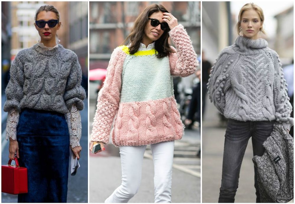 Вязаные свитера модные тенденции