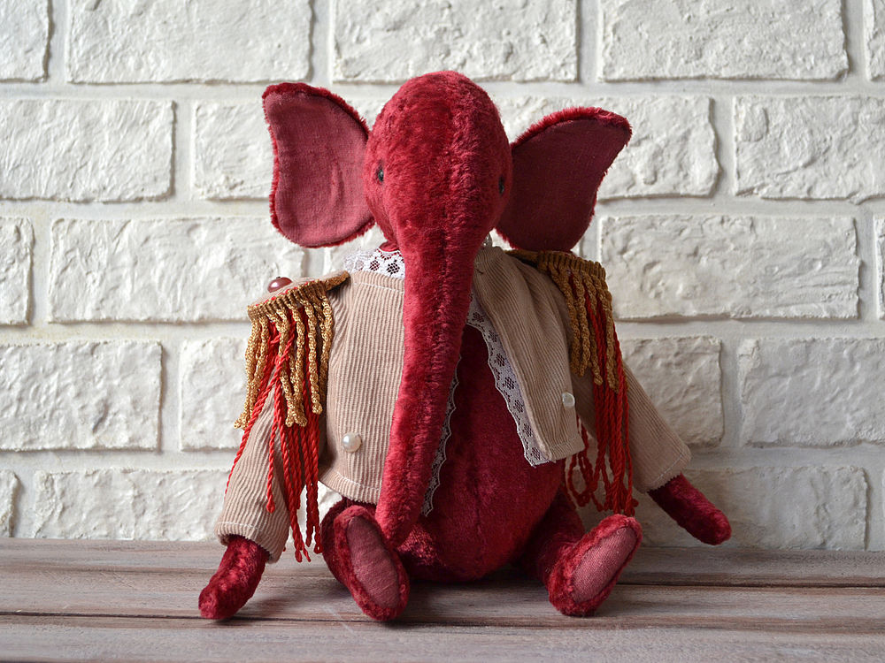 Новый образ слона тедди, или Как состарить игрушку, фото № 1