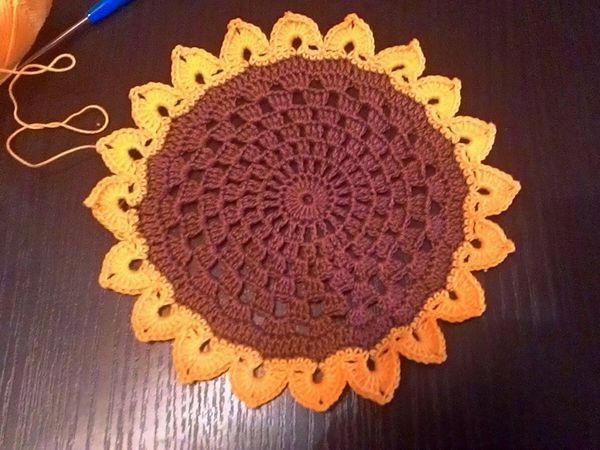 Вяжем крючком подставку под чашку | Ярмарка Мастеров - ручная работа, handmade