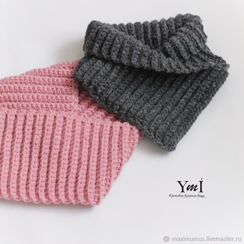 Легкий снуд из прямоугольника спицами 🏆 Easy Snood knitting pattern free