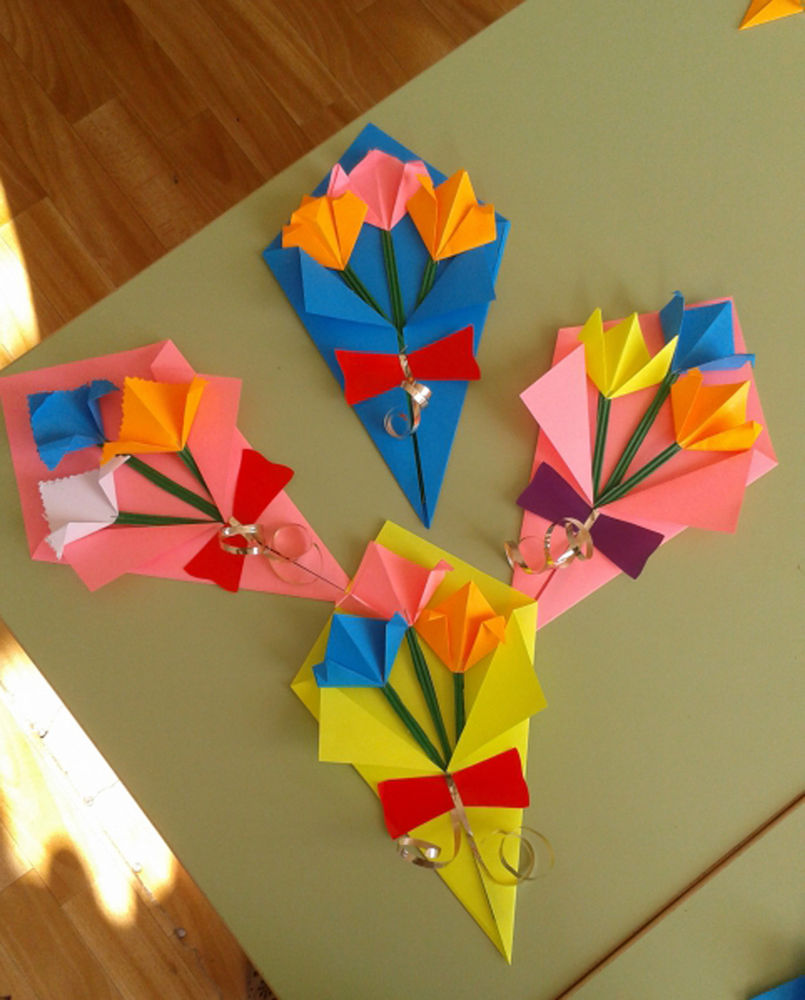 Поделки из бумаги подарок маме оригами