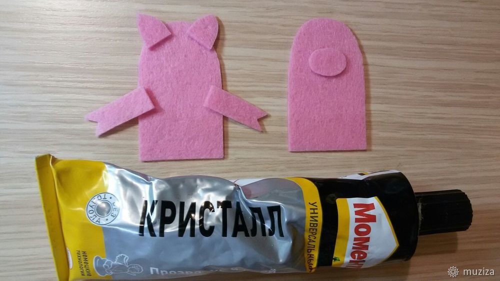 Игрушка «Поросенок» из фетра для пальчикового театра, фото № 3
