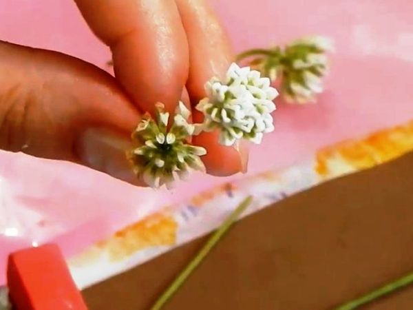 Видео мастер-класс: клевер из холодного фарфора | Ярмарка Мастеров - ручная работа, handmade