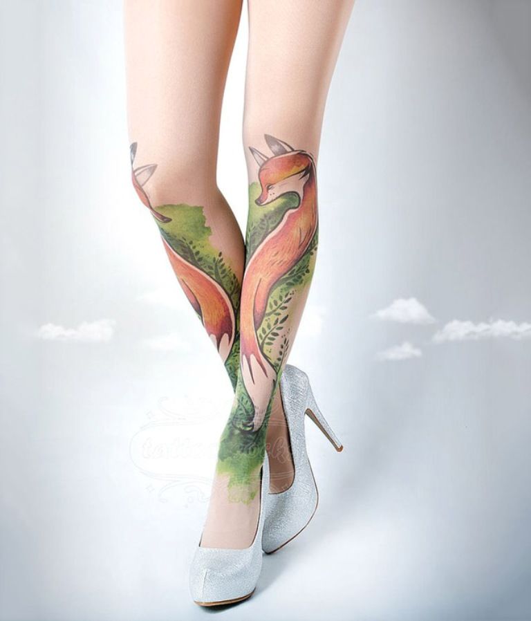 GATTA Art Tattoo 02 Pattern Tights 20 Den - Gatta Hosiery USA LLC