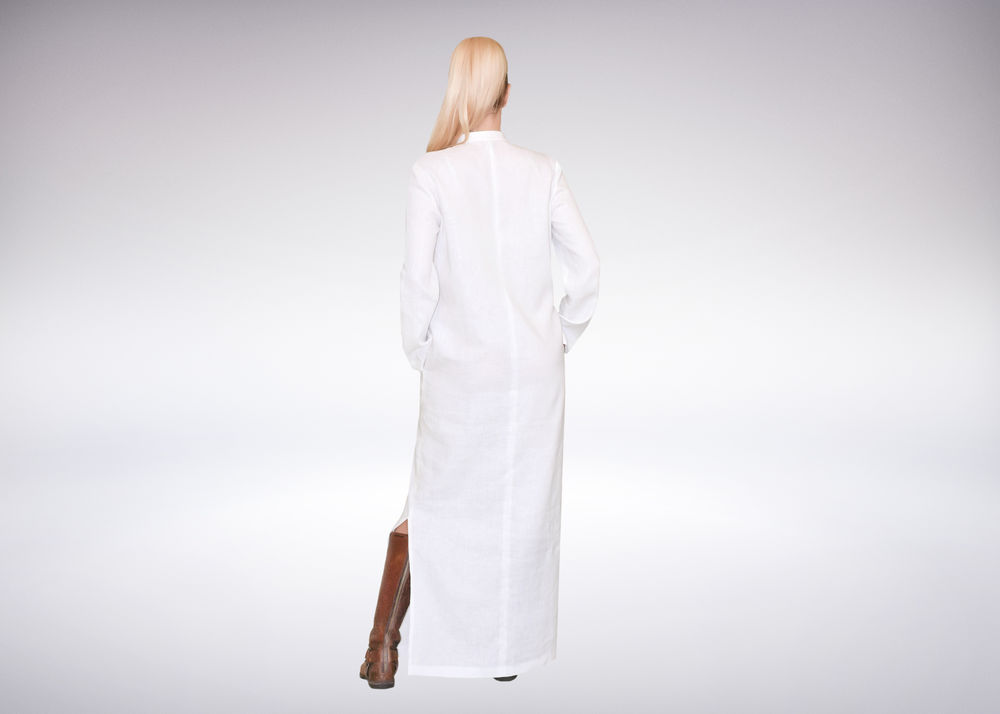 Льняное Платье С Капюшоном Длинное фото 16