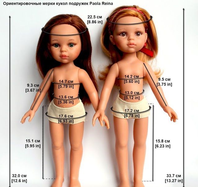 Размеры и мерки кукол, фото № 4