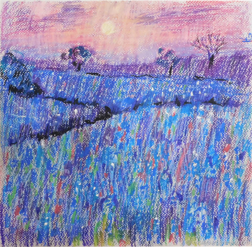 Master Klass Smotret Onlajn Drawing Flower Field With Oil Pastel Livemaster Magazine