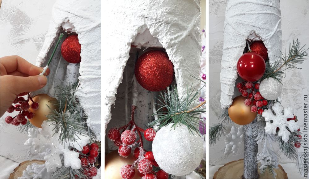 украшение елки ватой. поделки из того что осталось после ремонта. елка с имитацией снега. как сделать елку заснеженной своими руками. снег искусственный для декорирования.