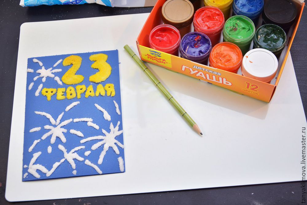 Рисунок клеем пва и солью