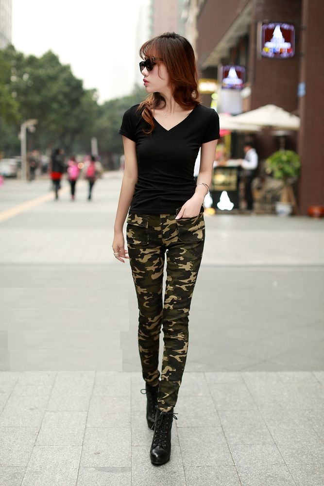 Женские брюки военные с чем носить