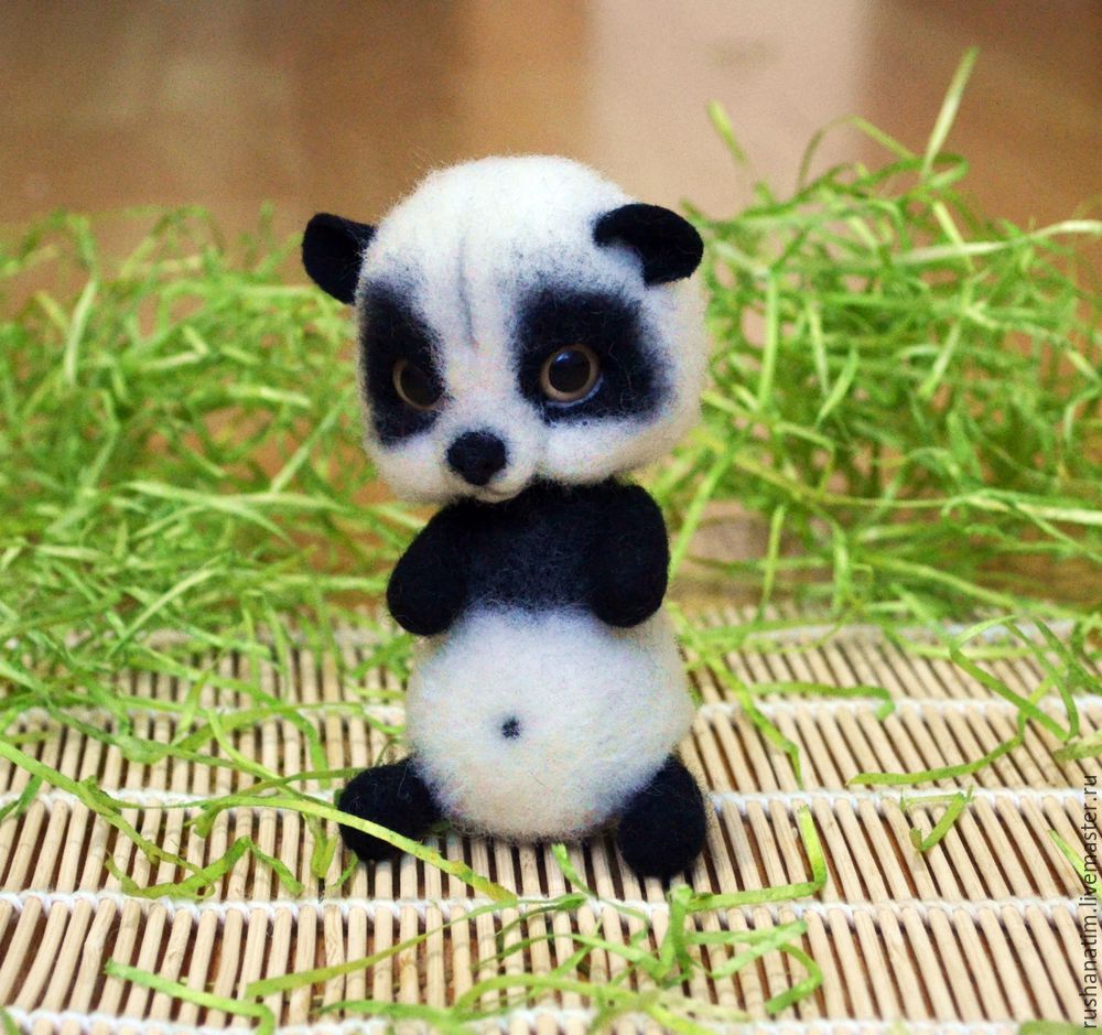 Изготовление броши “панда”
