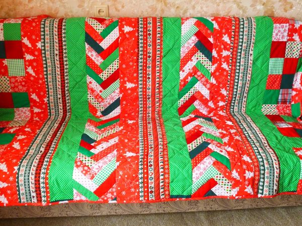 Шьем новогоднее лоскутное одеяло | Ярмарка Мастеров - ручная работа, handmade