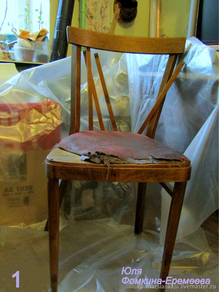 Как обновить старые стулья (делаем декупаж мебели).