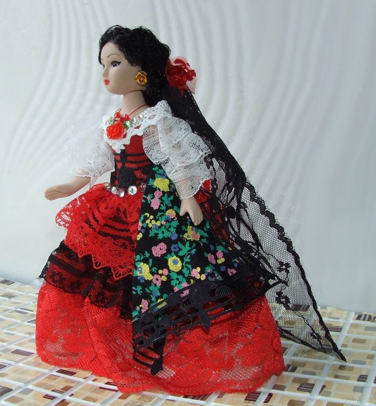 Испанка, танцующая фламенко, особенности испанского костюма, фото № 22