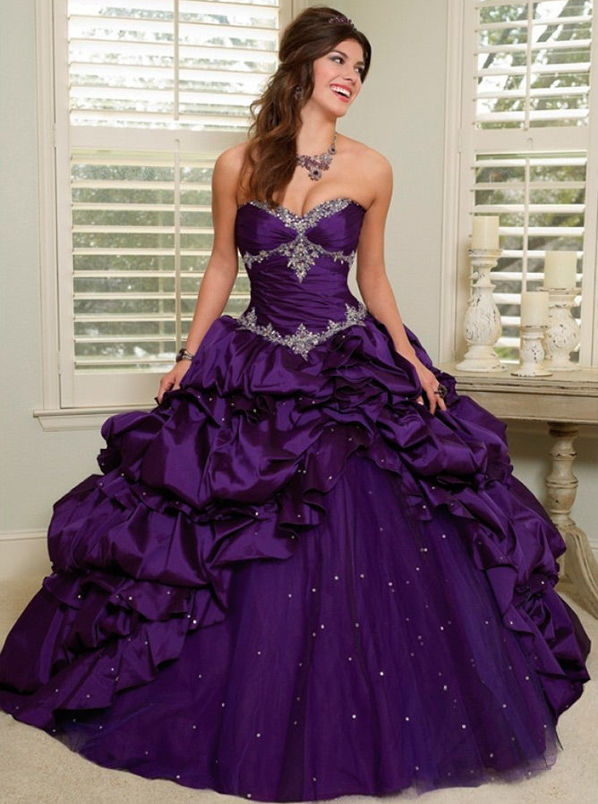 Фиолетовые свадебные платья фото