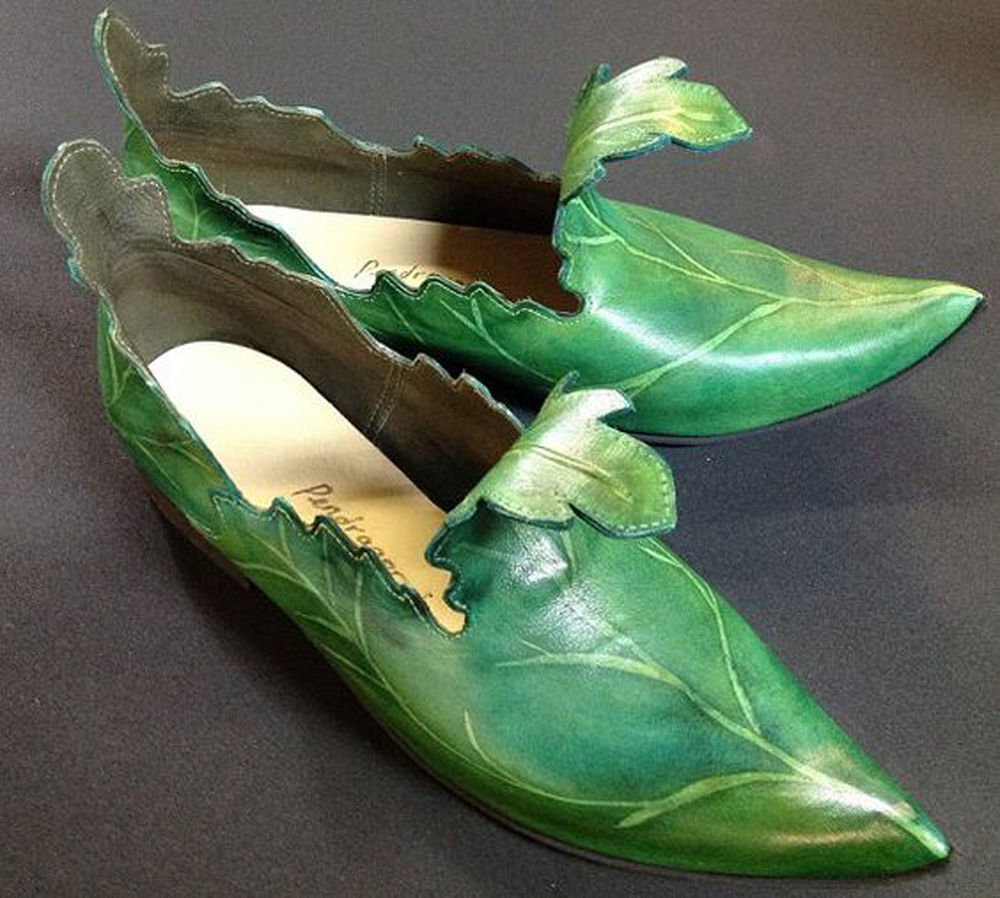 кожаные эльфийские кожаные сапожки. Leaf shoes. эльфийские туфли. обувь pixy. эльфийские ботинки.