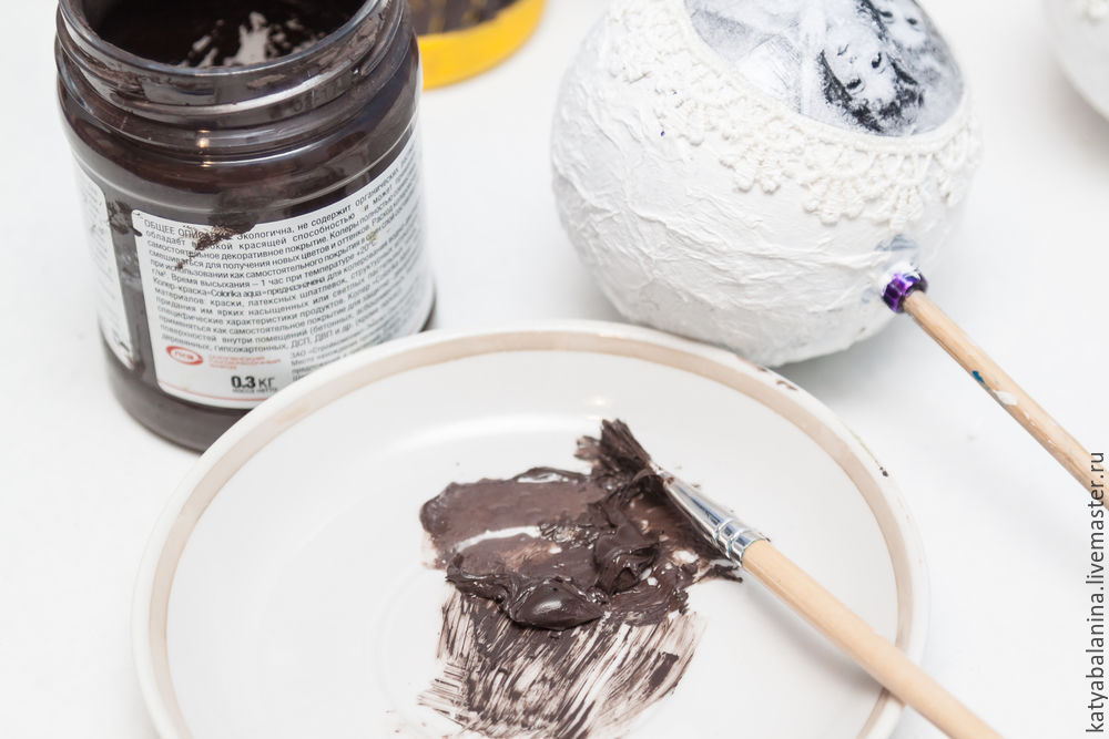 Создаем винтажный ёлочный шар, фото № 15