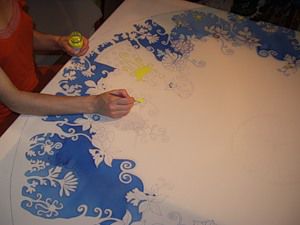 открытый урок по батику - технике росписи по ткани