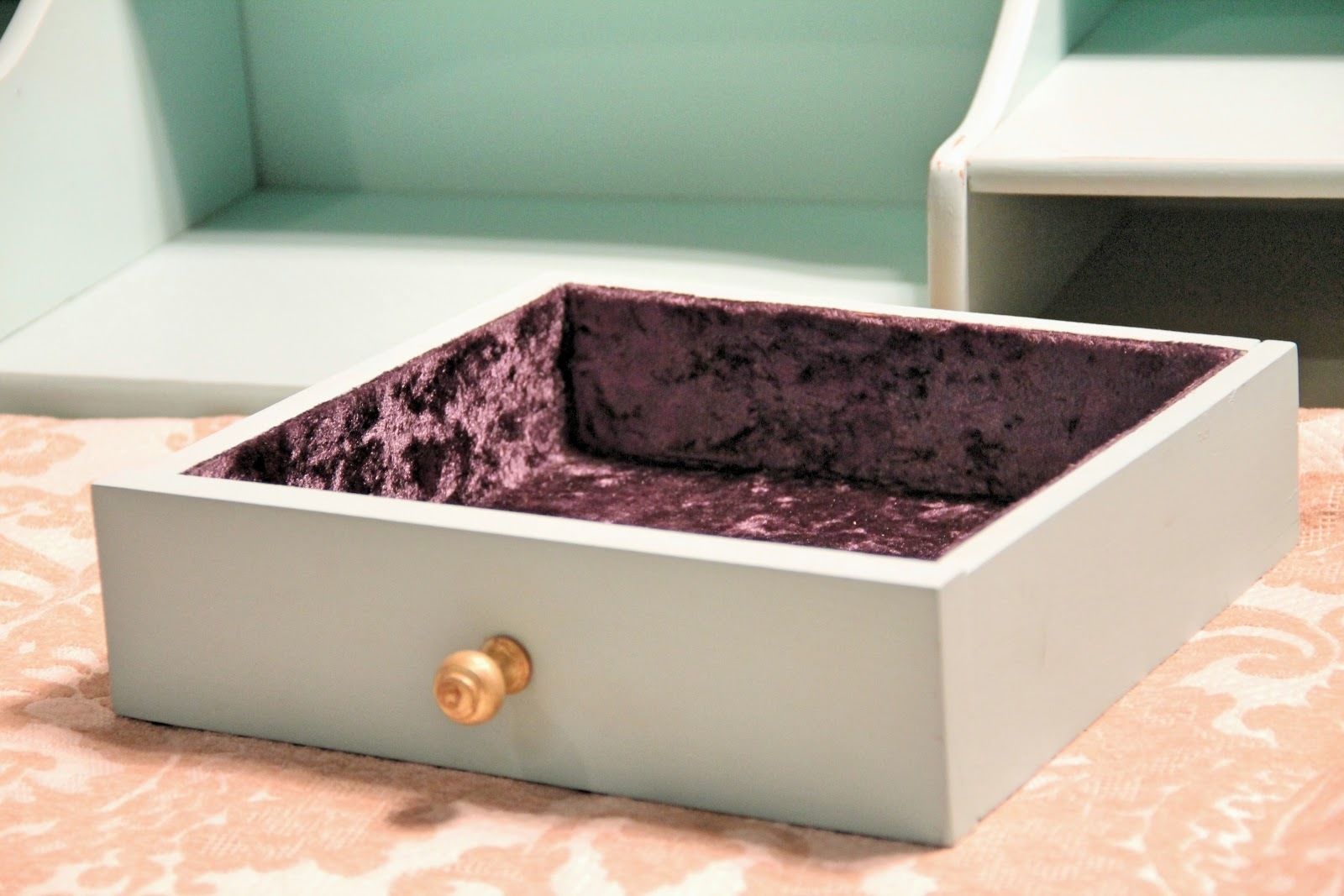 How to Line a Box With Velvet  Jewelry box makeover, Jewelry box diy,  Wooden box crafts