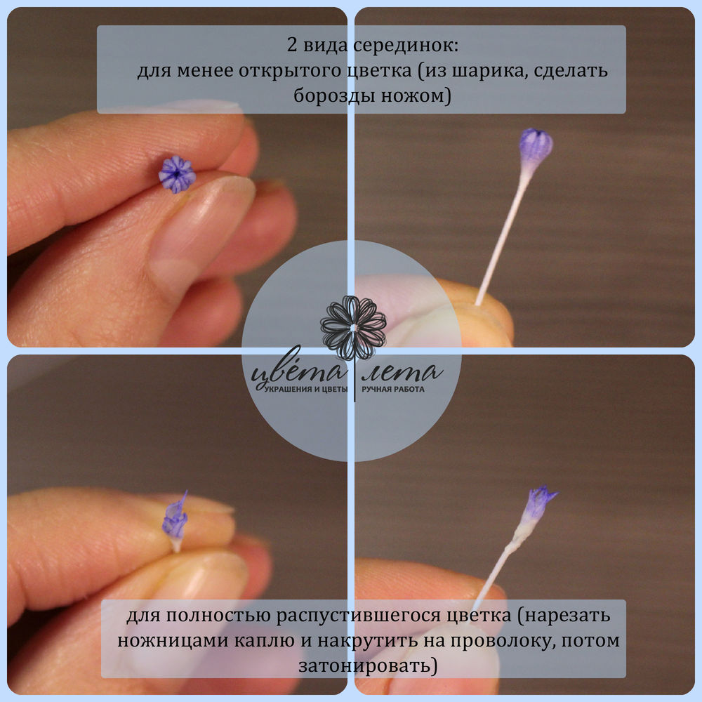 Как сделать серединку для цветка