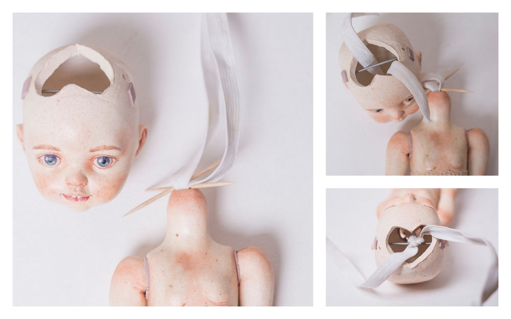 Приделать голову. Крепление головы БЖД куклы. Крепление головы шарнирной куклы. Куклы из полимерной глины. Голова шарнирной куклы.